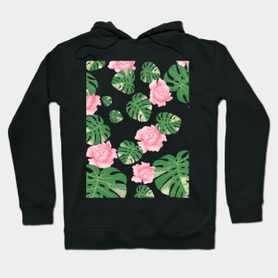 Monstera Thai Constellation and Peonies Hoodie